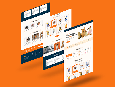 Pets UI Template for eCommerce Store branding typography ui web