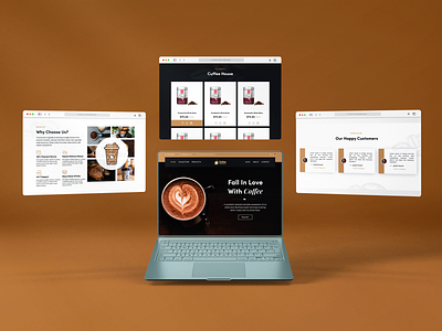 Coffee Template - UI Figma Template branding design typography ui ux web