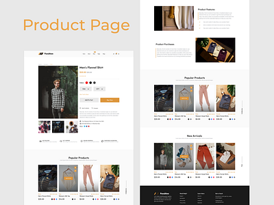 eCommerce Product Template - Figma UI Web Template Design design ui ux web