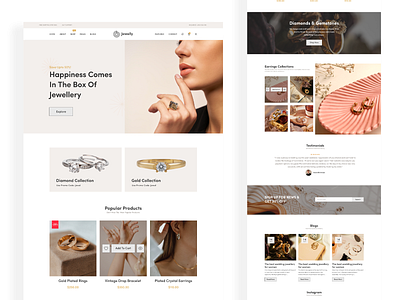 Jewellery eCommerce Template - Figma UI Template branding graphic design ui ux web