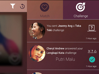 Moments Challenge android apps dating mobile purple social ui