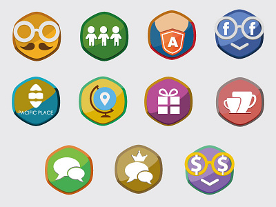 gamification badge apps badge game icon illustration mobile ui