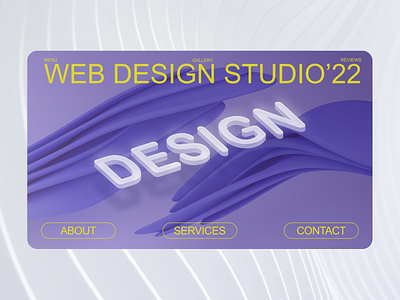 UI design for web design studio / Landing page 3d agency branding dailyui design graphic design landing page typography ui uiconcept uidesign uiux ux web studio webdesign