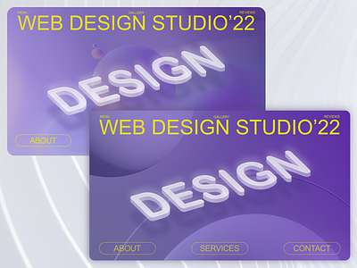 UI design for web design studio / Landing page