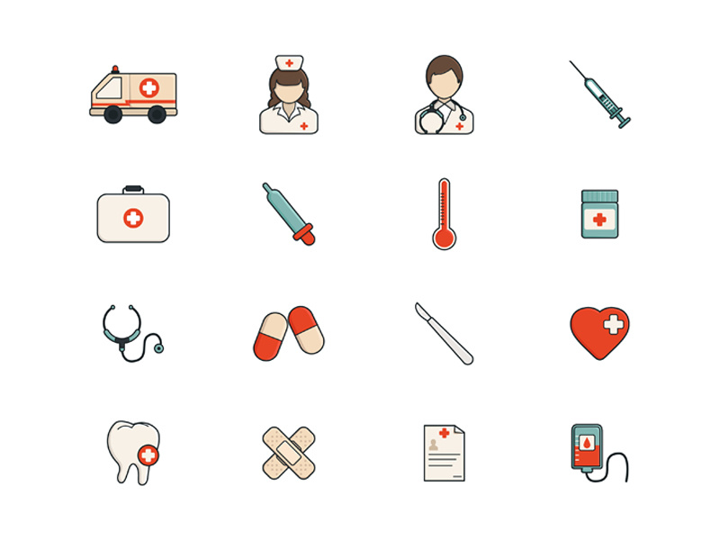 Medical icon set by yuliadi on Dribbble