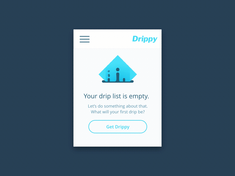 Random Design #1: "Drippy" App animation app drippy gif interaction mobile mobile app ui