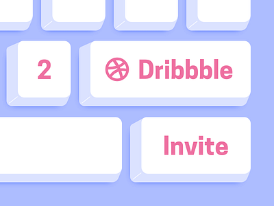 2 Dribbble Invite 2 dribbble invitation invite keyboard