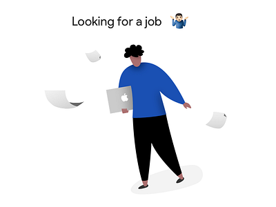 Looking For A Job illustration job