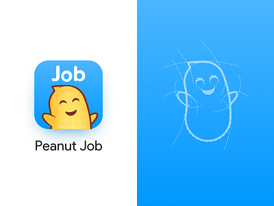 Peanut Job Logo Design branding job logo peanut vi