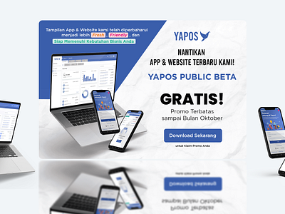 Banner Promotion Yapos New App & Website banner branding business business feed design graphic design launching banner marketing promotion social media ui