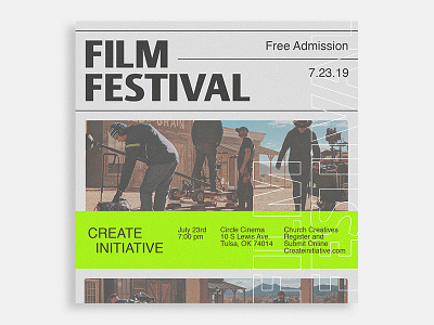 Film Festival 19 create design film film festival okc poster social media tulsa