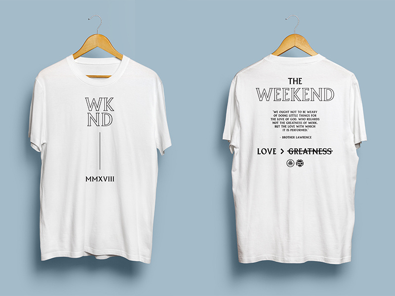 Weekend shirt design merch layout weekend conference promo create design tshirt shirt