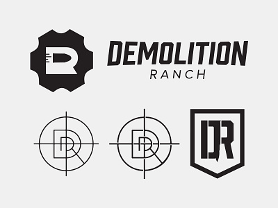 Demolition Ranch Logo branding bullet create demolition design dr logo gun hunting logo ranch shooting target