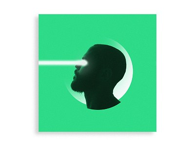 Ps Excersize album art create design green lazer eyes photoshop poster promo