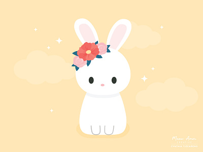 Bunny character design cute cute art design easter easter bunny illustration sweet vector
