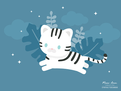 Snow tiger animals cat character design childrens cute cute art illustration kids snow tiger tiger vector