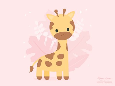 Giraffe animals cute cute animals giraffe illustration kidillustrations nursery safari sweet vector
