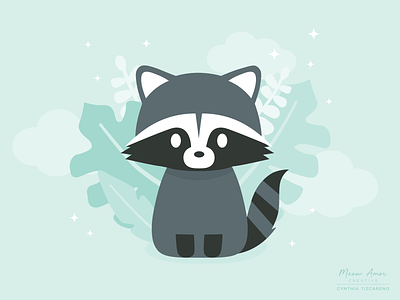 Racoon character design cute cute animals cute illustration design illustration racoon simple sweet vector illustration