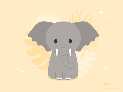 African elephant african elephant animals character design cute simple vector vector illustration