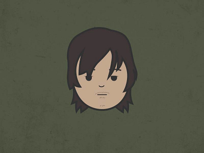 Daryl character cute daryl design flat graphics icon illustration the walking dead twd vector zombies