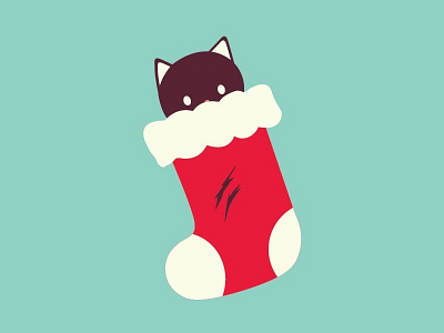 Kitty in Stocking