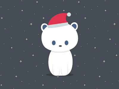 Polar Bear animals character design christmas cute design digital polarbear simple snow vector