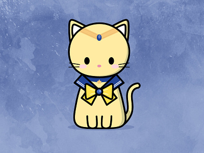 Sailor Uranus cat character design cute illustration sailor moon sailor uranus vector