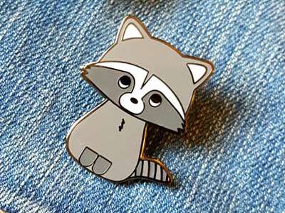 Raccoon Enamel Pin animals cute design enamel pin lapel pin pin product raccoon