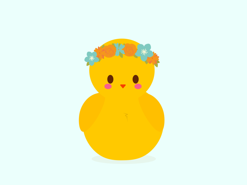 Little Chick after effects chick cute floral spring