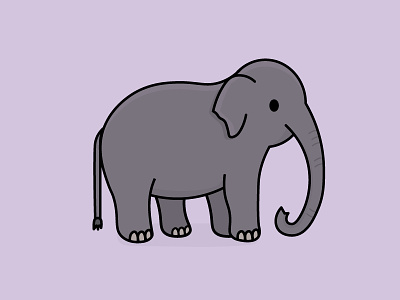 Asian Elephant 100dayproject cute design elephant endangered animals illustration logo