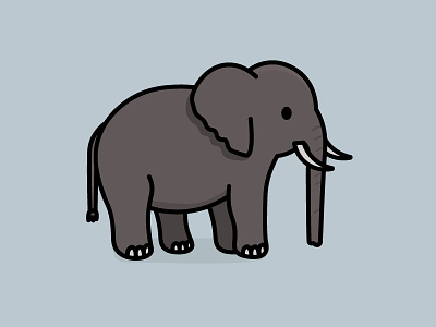 African Elephant african elephant animal cute endangered illustration logo vector