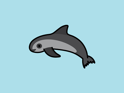 Vaquita endangered flat design illustration logo nature porpoise seaanimals the100dayproject vector