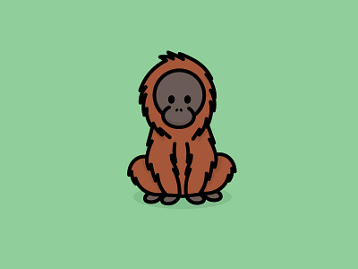 Orangutan animals deforestation endangered illustration orangutan the100dayproject vector wildlife