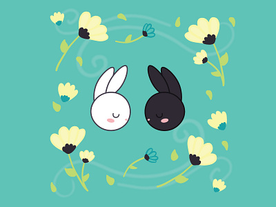 Gemini astrology bunny cute floral gemini zodiac