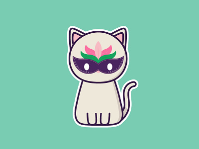 Brazil Kitty brazil cat cute design illustration mardi gras mask vector