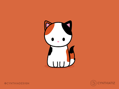 Calico Cat calico cat cute flat illustration simple vector