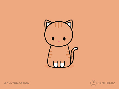 Orange Tabby Cat cute design illustration orange tabby cat vector
