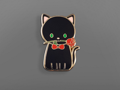 Valentines Kitty Hard Enamel Pin