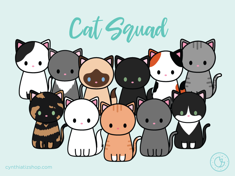 Cat Squad by Cynthia Tizcareno on Dribbble