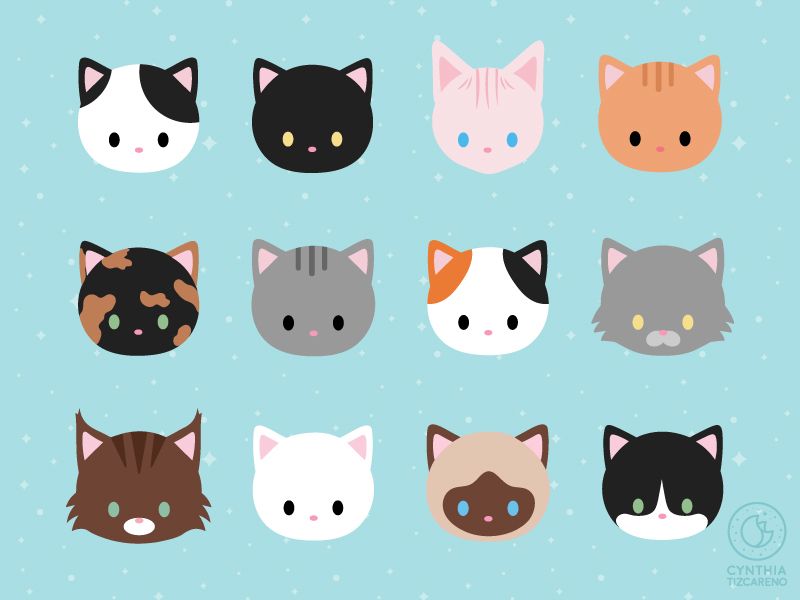 Cats by Cynthia Tizcareno on Dribbble