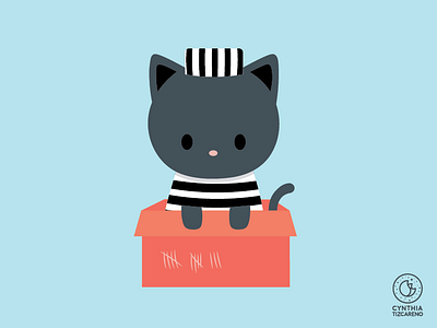 Prison Cat cat cat illustration character design cute halloween jail prison vector vector art