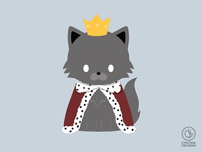 Persian Cat King character design cute illustration king persian cat vector