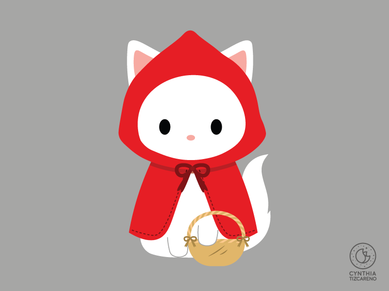 Red Riding Hood Cat By Cynthia Tizcareno On Dribbble