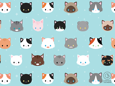 Cat Pattern by Cynthia Tizcareno on Dribbble
