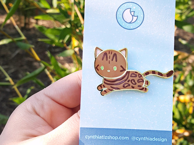 Bengal Cat Enamel Pin accessories bengal cat cat cute enamel pin illustration illustration design lapelpin