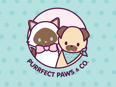 Purrfect Paws & Co Logo Design