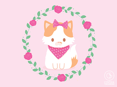 Cat Comission character art character design cute cute animal illustration illustration design kawaii pet portrait pink vector