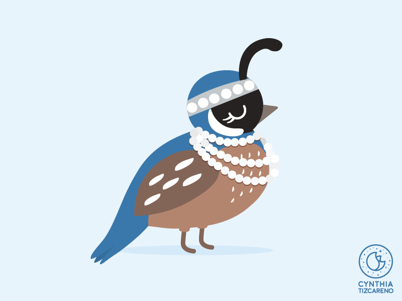 Flapper Quail vector illustration cute art bird illustration vector art bird quail flapper cute