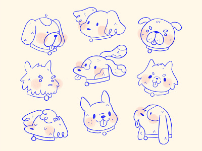 Just Some Good Boys animals dogs doodles good boys illustration procreate