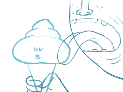 Icecream animation characters icecream illustraion